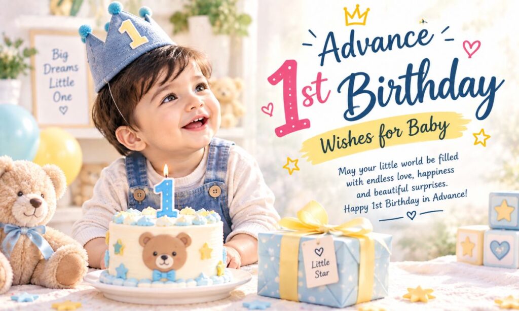 Advance 1st Birthday Wishes for Baby