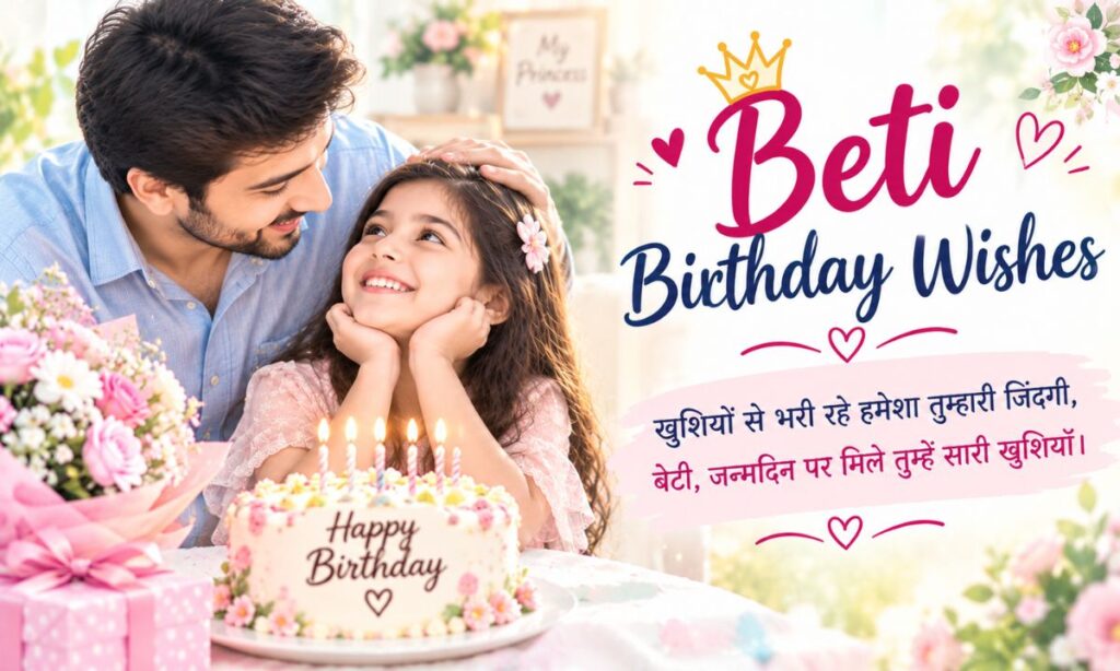 Beti Birthday Wishes In Hindi 2 Line