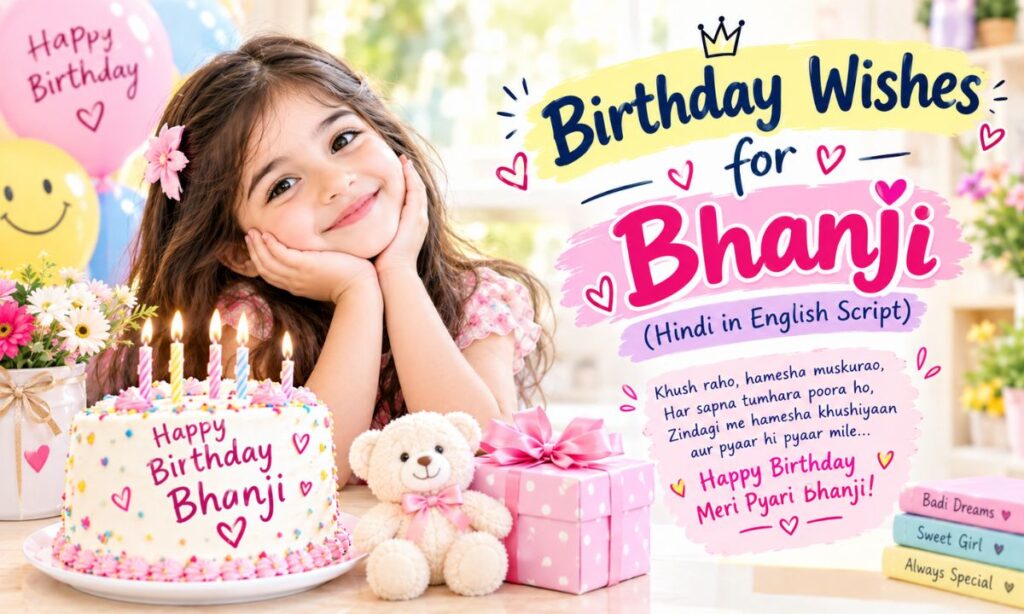 Birthday Wishes for Bhanji in Hindi (English Script)