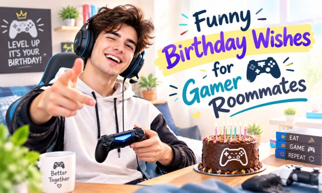 Funny Birthday Wishes for Gamer Roommates