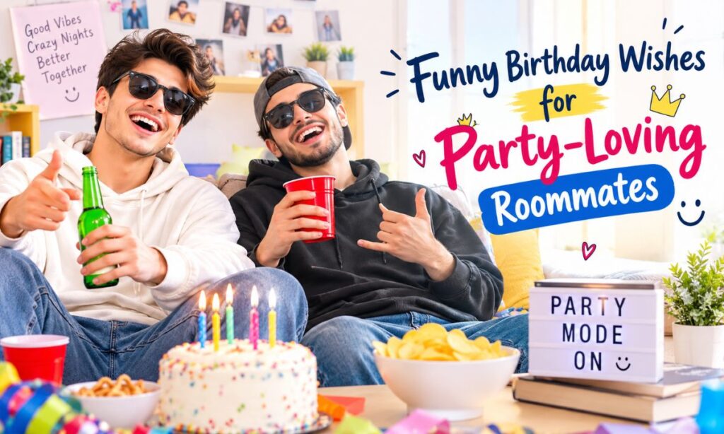 Funny Birthday Wishes for Party-Loving Roommates