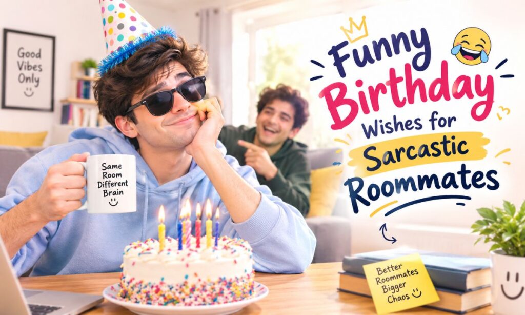 Funny Birthday Wishes for Sarcastic Roommates