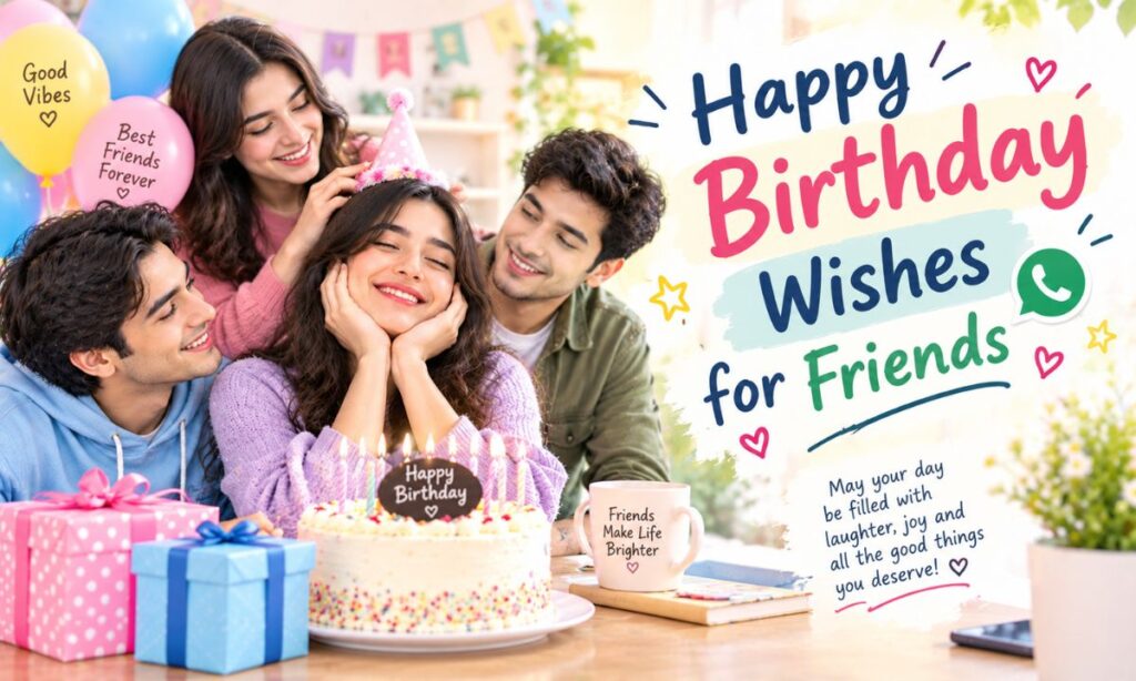 Happy Birthday Wishes for Friends on WhatsApp