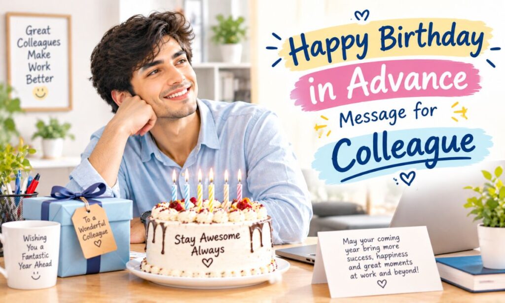 Happy Birthday in Advance Message for Colleague