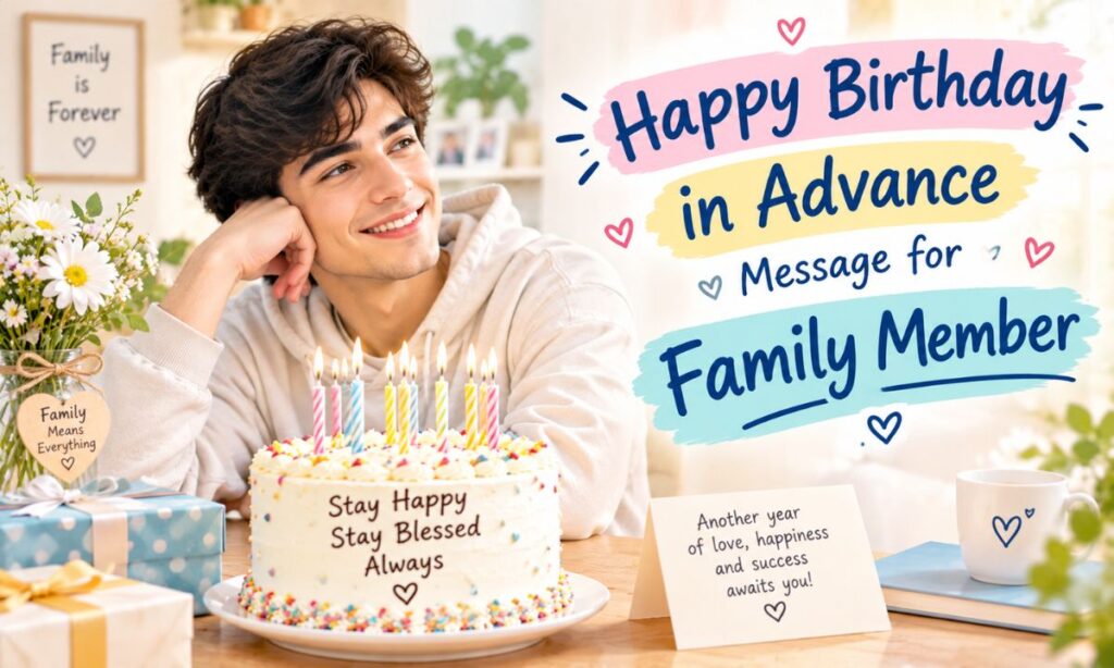 Happy Birthday in Advance Message for Family Member