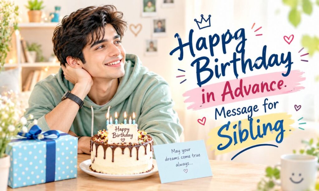 Happy Birthday in Advance Message for Sibling