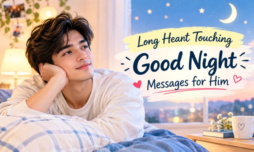 Long heart touching good night messages for him
