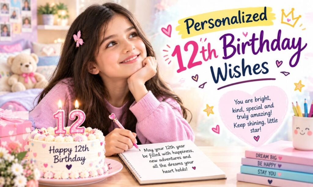 Personalized 12th Birthday Wishes