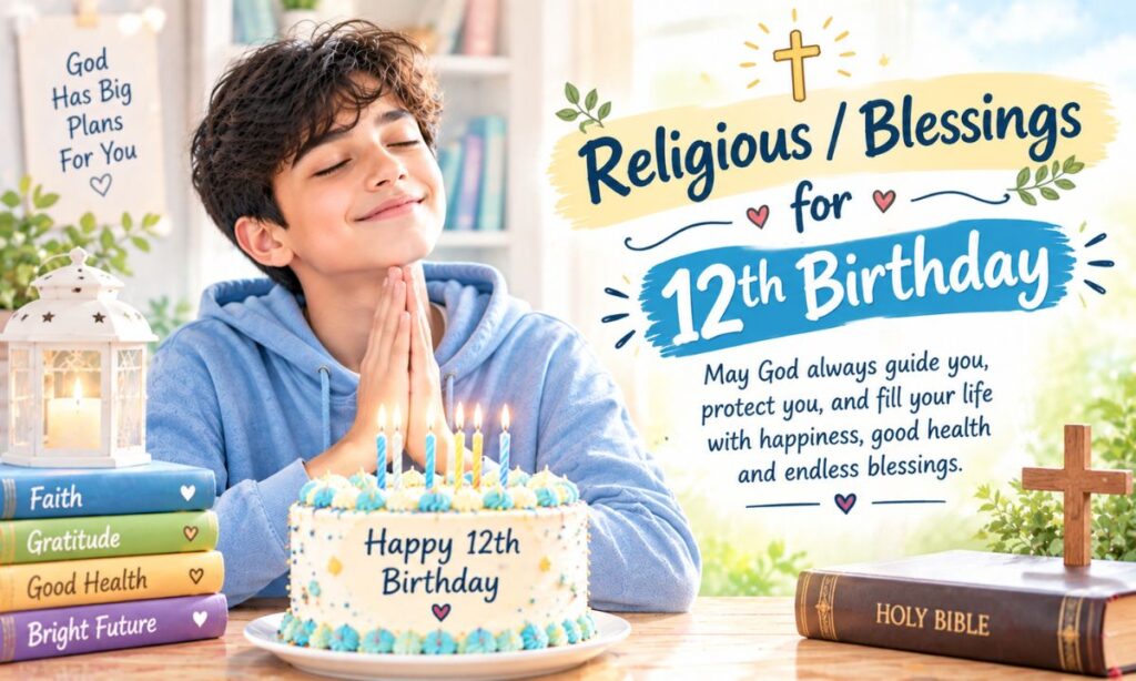 Religious Blessings for 12th Birthday