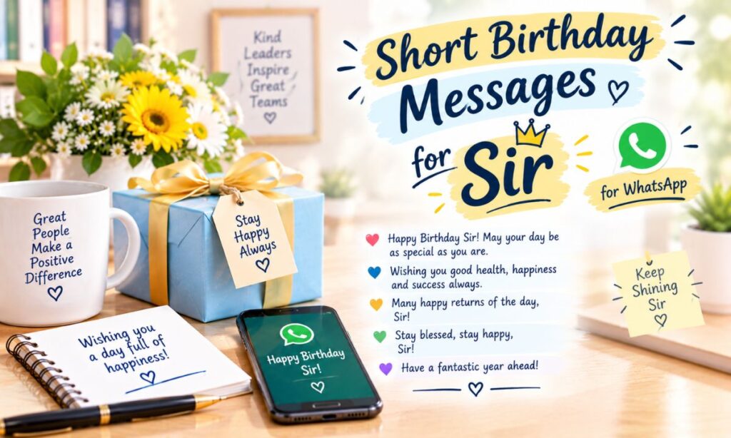 Short Birthday Messages for Sir for WhatsApp