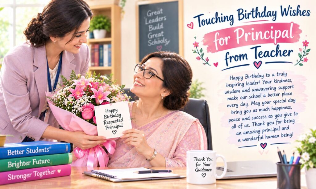 Touching Birthday Wishes for Principal from Teacher