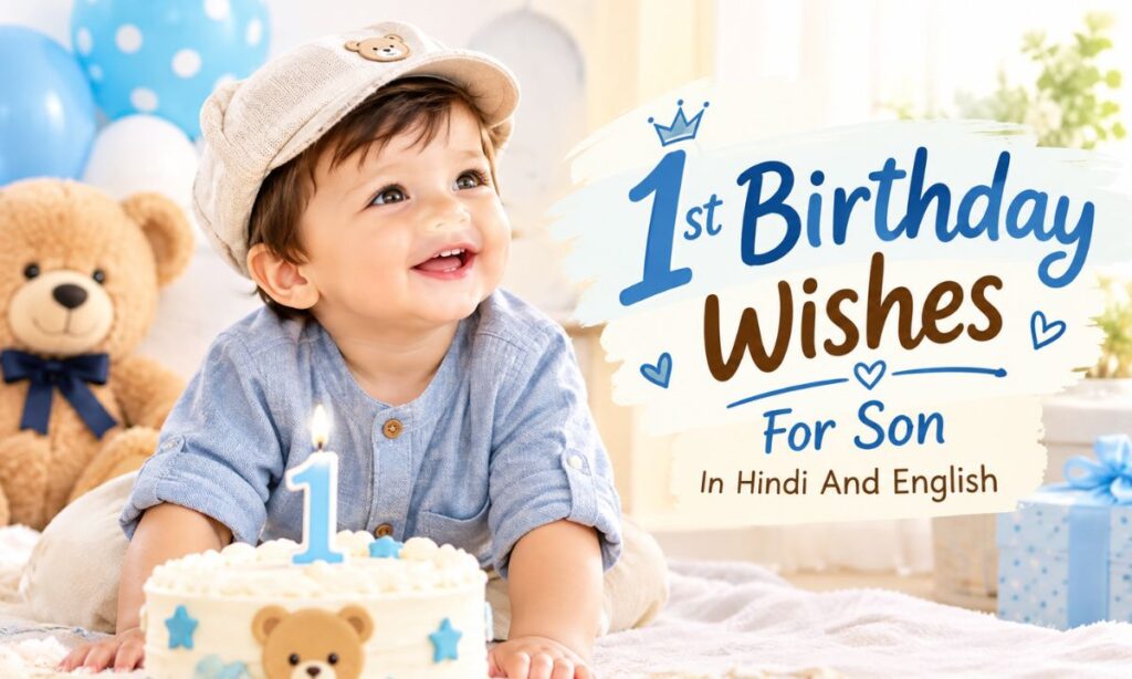 1st Birthday Wishes For Son In Hindi And English