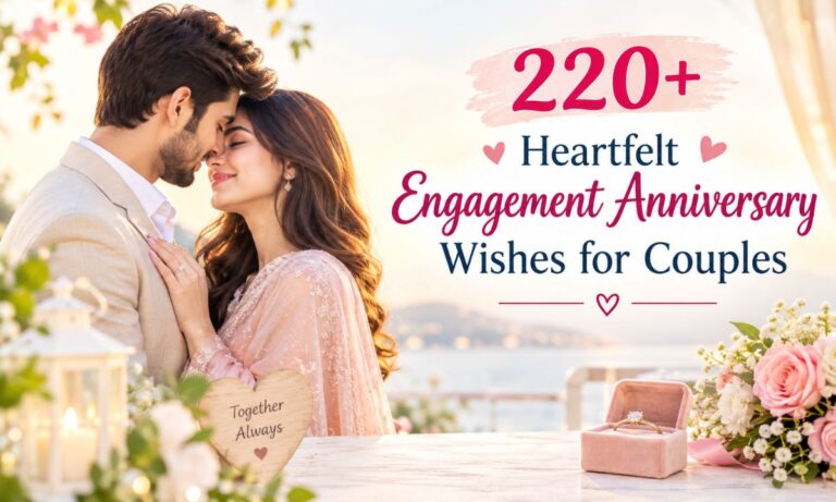 220+ Heartfelt Engagement Anniversary Wishes for Couples
