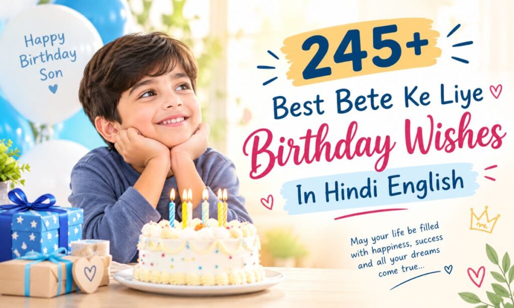 245+ Best Bete Ke Liye Birthday Wishes In Hindi English