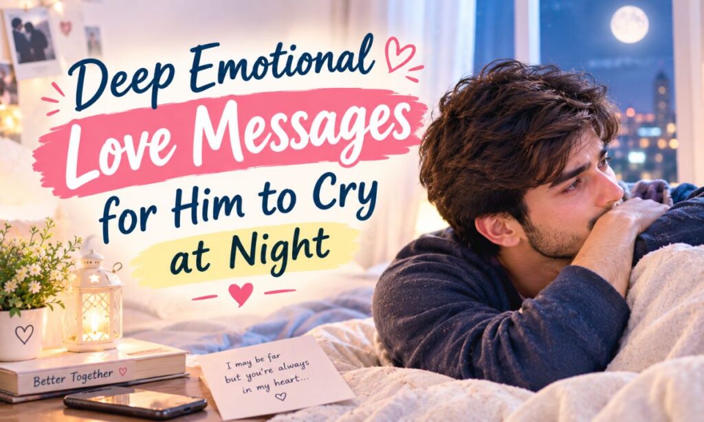 Deep Emotional Love Messages for Him to Cry at Night