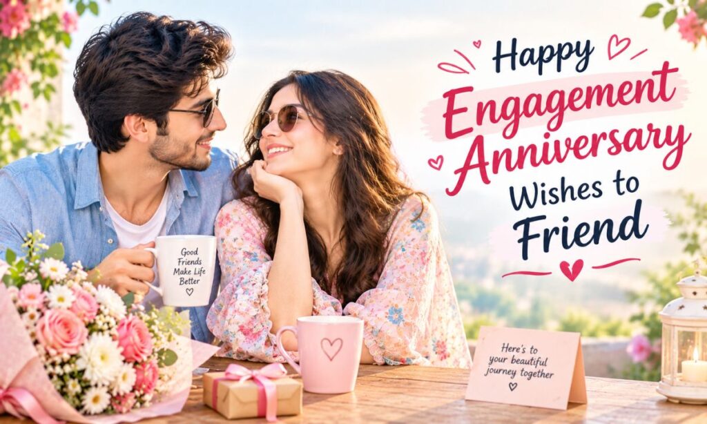 Happy Engagement Anniversary Wishes to Friend