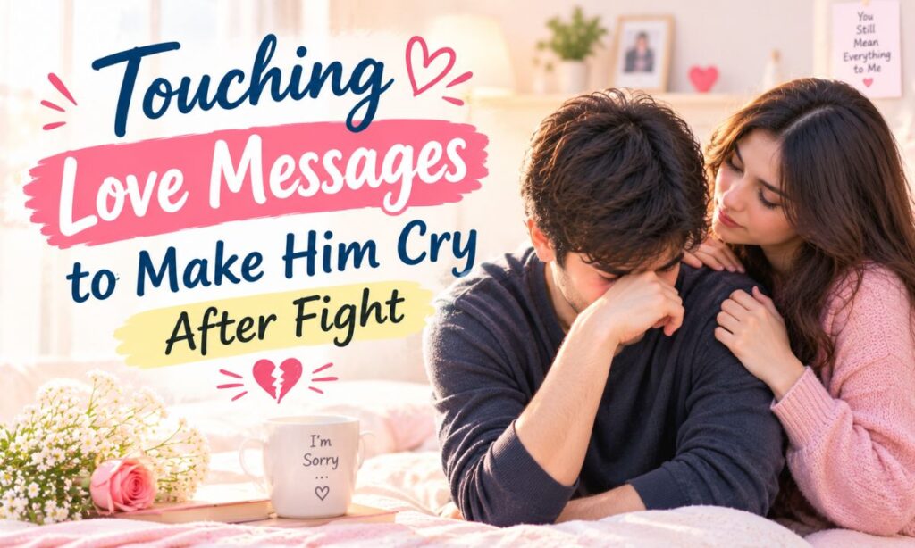Touching Love Messages to Make Him Cry After Fight